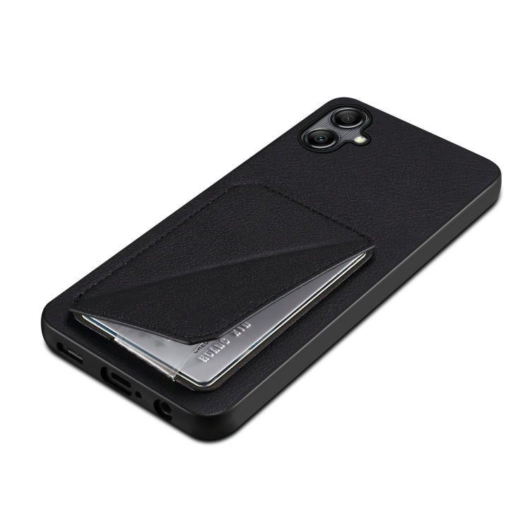 For Samsung Galaxy A53 5G Denior Imitation Calf Leather Back Phone Case with Holder(Black) - Galaxy Phone Cases by Denior | Online Shopping UK | buy2fix