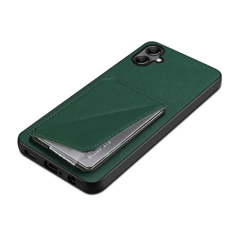 For Samsung Galaxy S23+ 5G Denior Imitation Calf Leather Back Phone Case with Holder(Green) - Galaxy S23+ 5G Cases by Denior | Online Shopping UK | buy2fix
