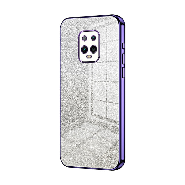 For Xiaomi Redmi 10X Pro 5G Gradient Glitter Powder Electroplated Phone Case(Purple) - Xiaomi Cases by buy2fix | Online Shopping UK | buy2fix