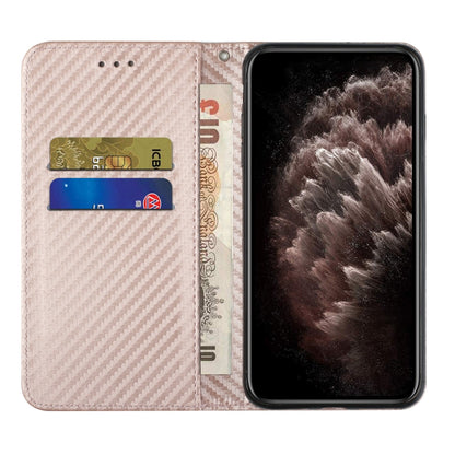 For Xiaomi Redmi Note 13 Pro 5G Carbon Fiber Texture Flip Holder Leather Phone Case(Rose Gold) - Note 13 Pro Cases by buy2fix | Online Shopping UK | buy2fix