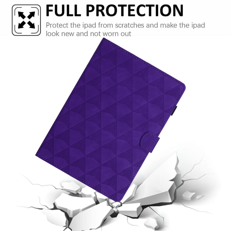 For iPad Pro 11 2024 Diamond Texture Embossed Leather Smart Tablet Case(Purple) - iPad Pro 11 2024 Cases by buy2fix | Online Shopping UK | buy2fix