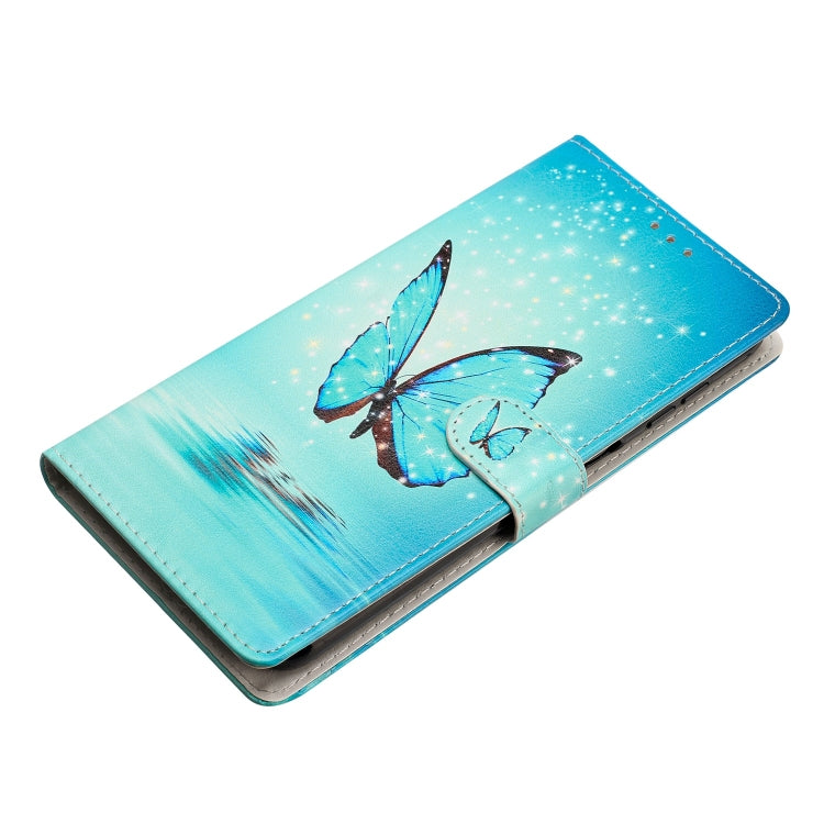 For Ulefone Note 14 Colored Drawing Leather Phone Case(Blue Butterfly) - Ulefone Cases by buy2fix | Online Shopping UK | buy2fix