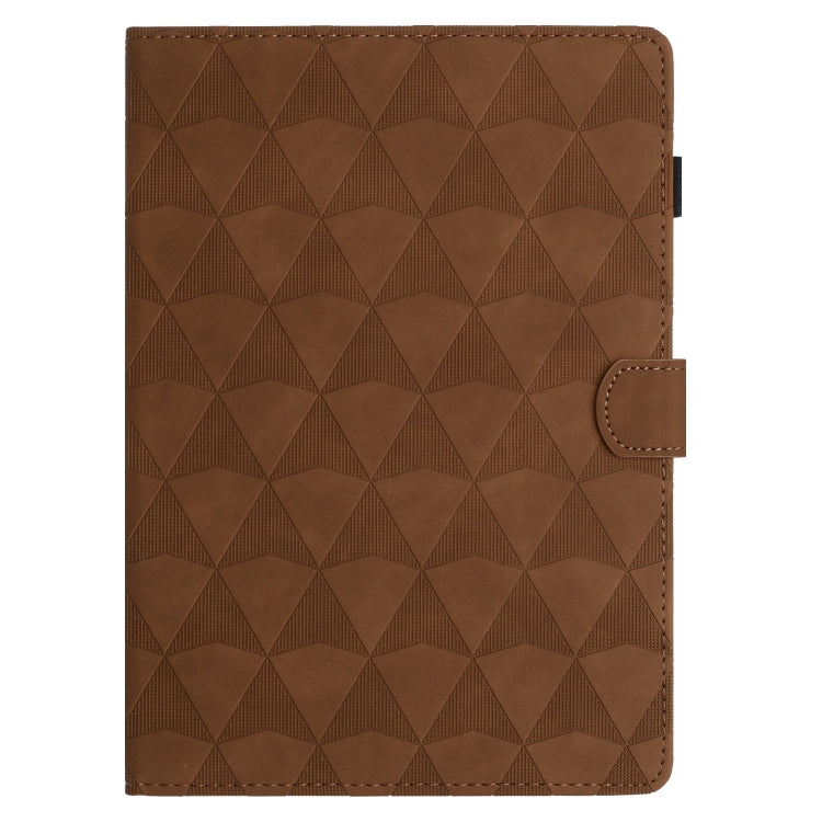 For Lenovo Tab M11/Xiaoxin Pad 11 2024 Diamond Texture Embossed Leather Smart Tablet Case(Brown) - Lenovo by buy2fix | Online Shopping UK | buy2fix