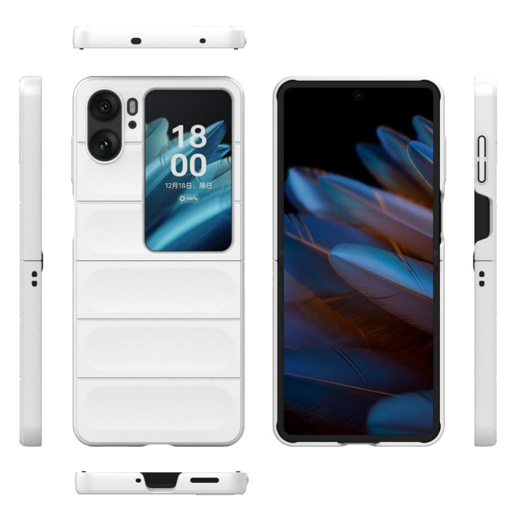 For OPPO Find N2 Flip Magic Shield Fold PC Shockproof Phone Case(White) - Find N2 Flip Cases by buy2fix | Online Shopping UK | buy2fix