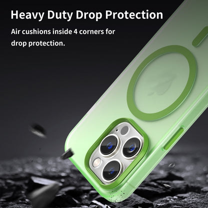 For iPhone 16 Pro MagSafe Frosted Translucent TPU + PC Full Coverage Phone Case(Green) - iPhone 16 Pro Cases by buy2fix | Online Shopping UK | buy2fix