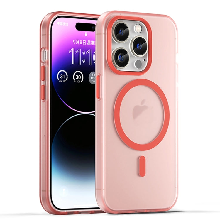 For iPhone 16 Pro MagSafe Frosted Translucent TPU + PC Full Coverage Phone Case(Red) - iPhone 16 Pro Cases by buy2fix | Online Shopping UK | buy2fix