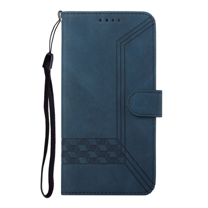 Cubic Skin Feel Flip Leather Phone Case For OnePlus 12(Blue) - OnePlus Cases by buy2fix | Online Shopping UK | buy2fix