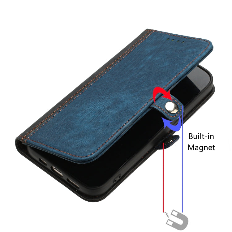 For Xiaomi Redmi K70 Side Buckle Double Fold Hand Strap Leather Phone Case(Royal Blue) - K70 Cases by buy2fix | Online Shopping UK | buy2fix