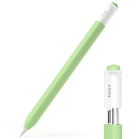 For Apple Pencil (USB-C) Transparent Jelly Stylus Protective Cover(Matcha Green) - Pencil Accessories by buy2fix | Online Shopping UK | buy2fix