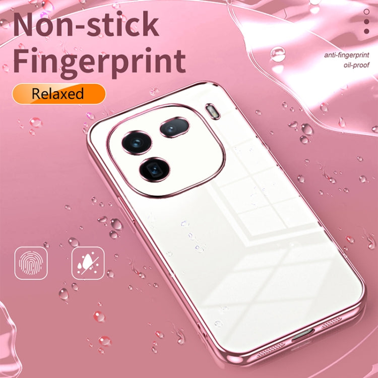 For vivo iQOO 12 Pro Transparent Plating Fine Hole Phone Case(Transparent) - iQOO 12 Pro Cases by buy2fix | Online Shopping UK | buy2fix