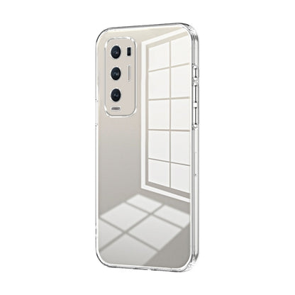 For OPPO Reno5 Pro+ Transparent Plating Fine Hole Phone Case(Transparent) - OPPO Cases by buy2fix | Online Shopping UK | buy2fix