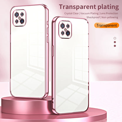 For OPPO A92s / Reno4 Z 5G Transparent Plating Fine Hole Phone Case(Transparent) - OPPO Cases by buy2fix | Online Shopping UK | buy2fix