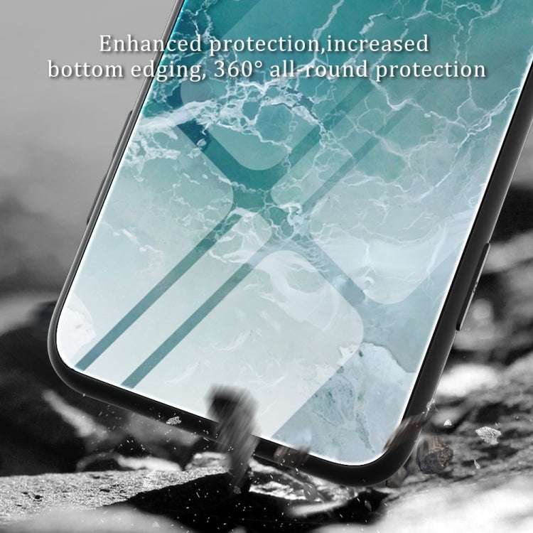 For Samsung Galaxy A55 5G Marble Pattern Glass Protective Phone Case(Typhoon) - Galaxy Phone Cases by buy2fix | Online Shopping UK | buy2fix