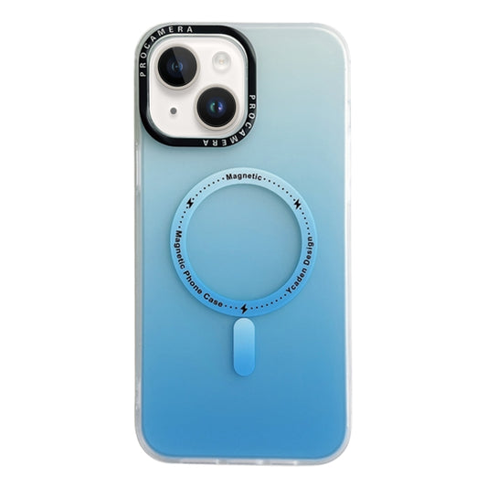 For iPhone 13 MagSafe IMD Gradient PC Hybrid TPU Phone Case(Blue) - iPhone 13 Cases by buy2fix | Online Shopping UK | buy2fix