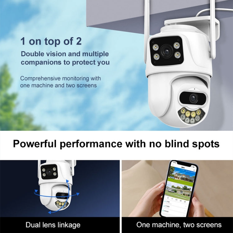 QX102 3MP WiFi Triple Camera Supports Two-way Voice Intercom & Infrared Night Vision(AU Plug) - Wireless Camera by buy2fix | Online Shopping UK | buy2fix