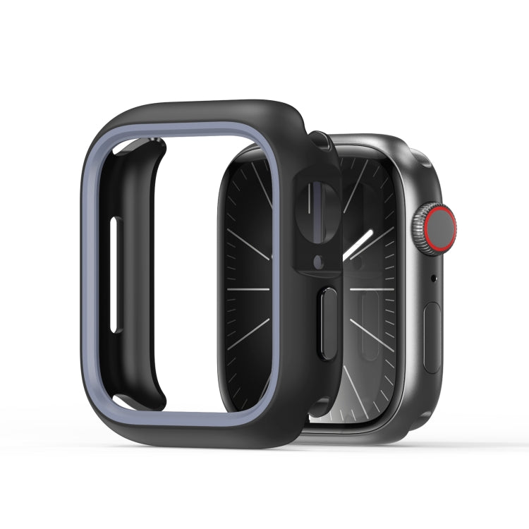 For Apple Watch 9 / 8 / 7 45mm DUX DUCIS Bamo Series Hollow PC + TPU Watch Protective Case(Black+Grey) - Watch Cases by DUX DUCIS | Online Shopping UK | buy2fix