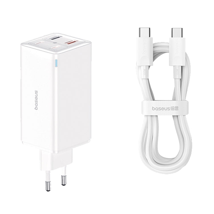 Baseus GaN6 Pro 100W 2 x USB-C / Type-C + 2 x USB Fast Charger, EU Plug(White) - USB Charger by Baseus | Online Shopping UK | buy2fix