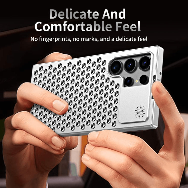 For Samsung Galaxy S24+ 5G R-JUST RJ58 Aromatherapy Metal Cooling Phone Case(Black) - Galaxy S24+ 5G Cases by R-JUST | Online Shopping UK | buy2fix