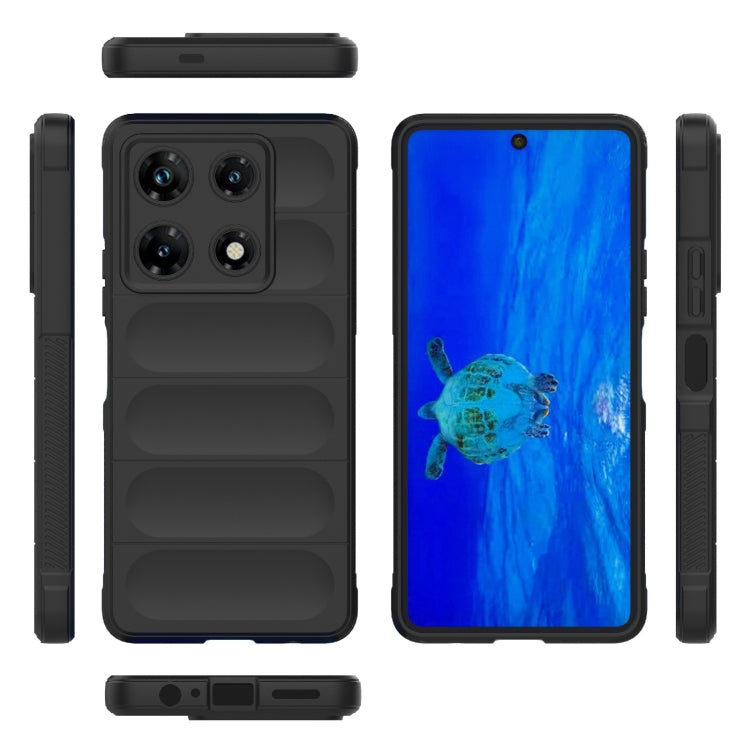 For Infinix Note 30 Pro X6788 Magic Shield TPU + Flannel Phone Case(Black) - Infinix Cases by buy2fix | Online Shopping UK | buy2fix
