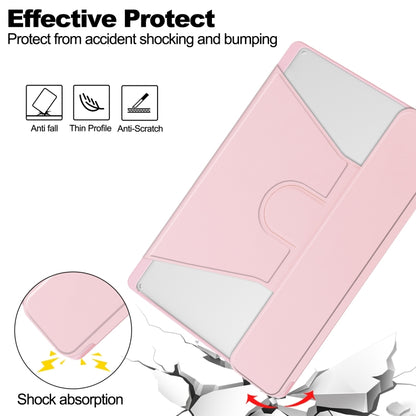 For Lenovo Tab M11/Xiaoxin Pad 11 2024 360 Rotation Transparent Smart Leather Case(Pink) - Lenovo by buy2fix | Online Shopping UK | buy2fix