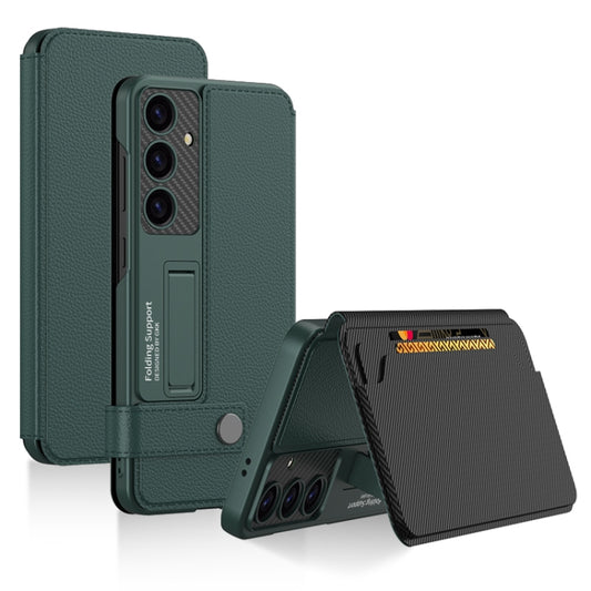 For Samsung Galaxy S24+ 5G GKK Flip Wallet Leather Phone Case, Without Pen(Green) - Galaxy S24+ 5G Cases by GKK | Online Shopping UK | buy2fix