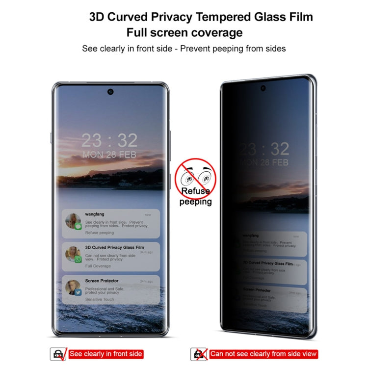 For OPPO Find X7 Ultra 5G imak 3D Curved HD Full Screen Anti-spy Tempered Glass Protective Film - Find X7 Ultra Tempered Glass by imak | Online Shopping UK | buy2fix