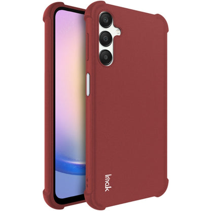 For Samsung Galaxy A25 5G imak Shockproof Airbag TPU Phone Case(Matte Red) - Galaxy Phone Cases by imak | Online Shopping UK | buy2fix
