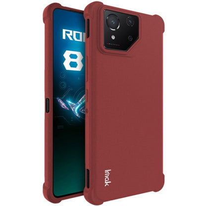 For Asus ROG Phone 8 / Phone 8 Pro imak Shockproof Airbag TPU Phone Case(Matte Red) - ASUS Cases by imak | Online Shopping UK | buy2fix