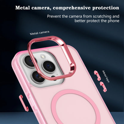 For iPhone 13 Pro Electroplated IMD Magsafe PC Hybrid TPU Phone Case(Pink) - iPhone 13 Pro Cases by buy2fix | Online Shopping UK | buy2fix