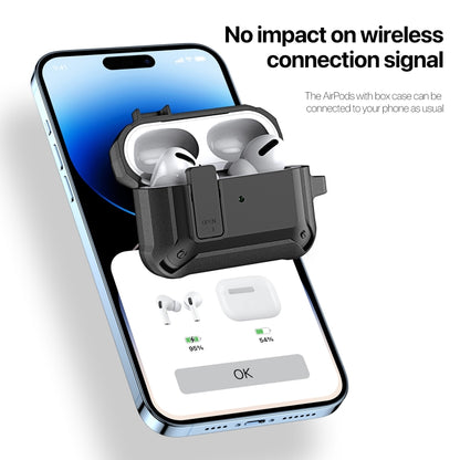 For AirPods Pro 2 DUX DUCIS PECO Series Split Two-color Earphone Case with Hook(Black) - For AirPods Pro 2 by DUX DUCIS | Online Shopping UK | buy2fix