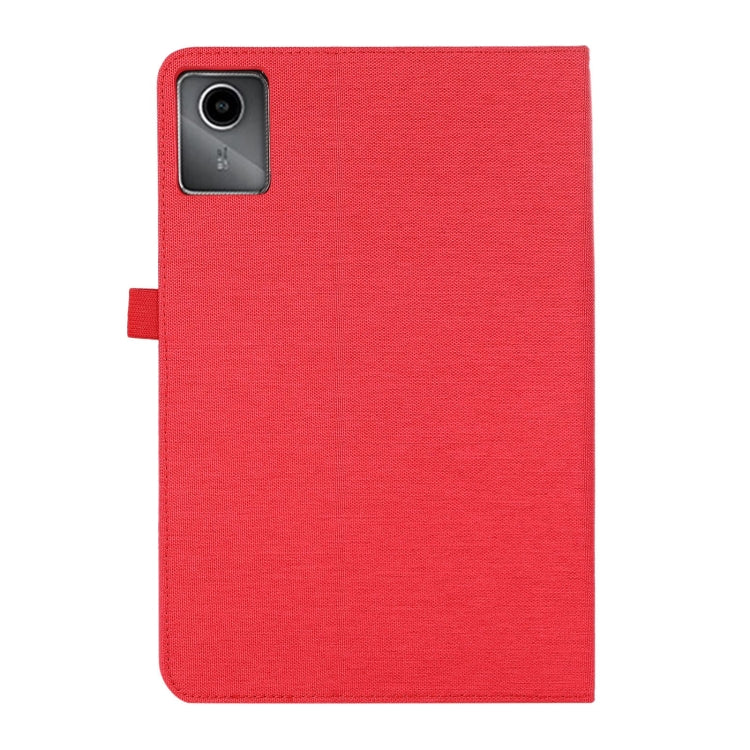 For Lenovo Tab M11 / Xiaoxin Pad 11 2024 Fabric Leather Tablet Case(Red) - Lenovo by buy2fix | Online Shopping UK | buy2fix