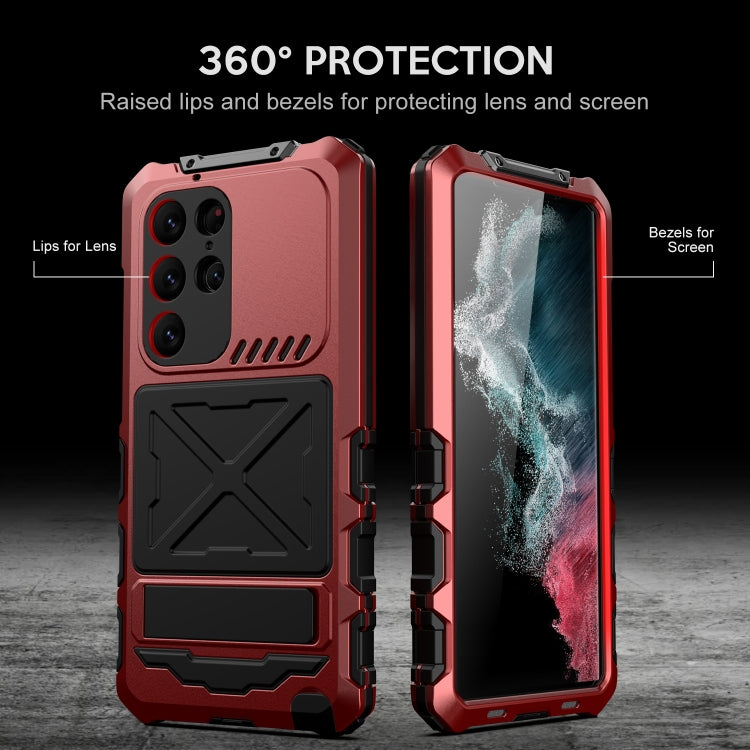 For Samsung Galaxy S24 Ultra 5G R-JUST Life Waterproof Dustproof Shockproof Phone Case(Red) - Galaxy S24 Ultra 5G Cases by R-JUST | Online Shopping UK | buy2fix