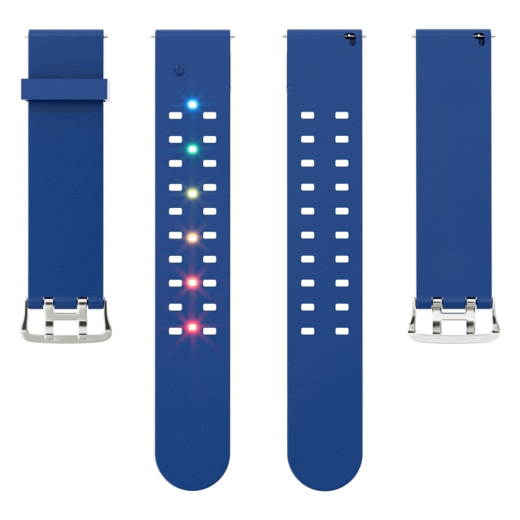 For Apple Watch Series 9 41mm Luminous Colorful Light Silicone Watch Band(Blue) - Watch Bands by buy2fix | Online Shopping UK | buy2fix