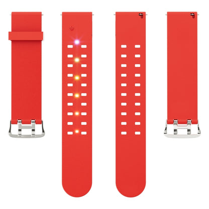 For Apple Watch Series 9 41mm Luminous Colorful Light Silicone Watch Band(Red) - Watch Bands by buy2fix | Online Shopping UK | buy2fix