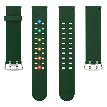 For Apple Watch Series 5 40mm Luminous Colorful Light Silicone Watch Band(Green) - Watch Bands by buy2fix | Online Shopping UK | buy2fix