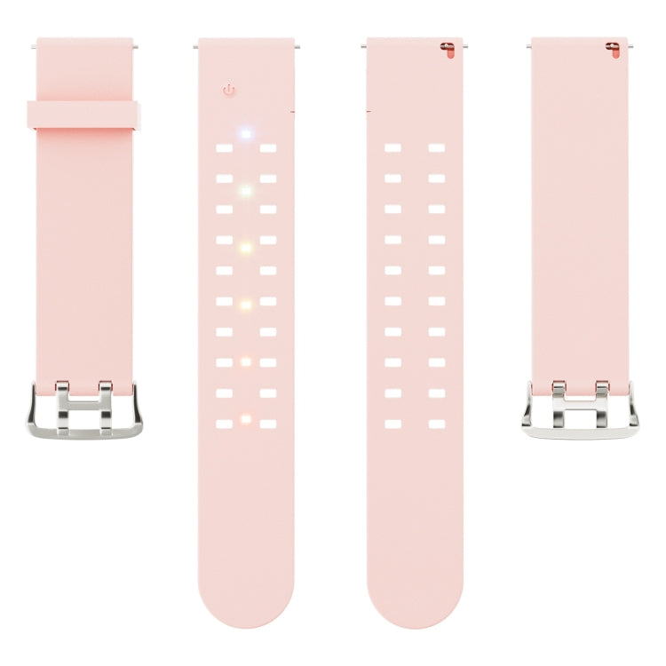 For Apple Watch Series 4 44mm Luminous Colorful Light Silicone Watch Band(Pink) - Watch Bands by buy2fix | Online Shopping UK | buy2fix