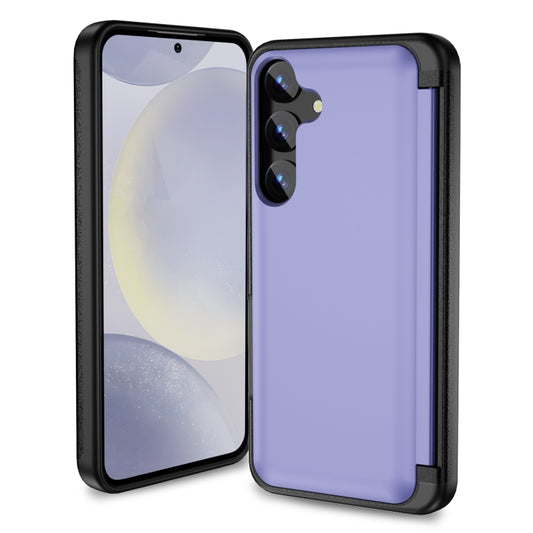 For Samsung Galaxy S24+ 5G 3 in 1 Flip Holder Phone Case(Light Purple) - Galaxy S24+ 5G Cases by buy2fix | Online Shopping UK | buy2fix