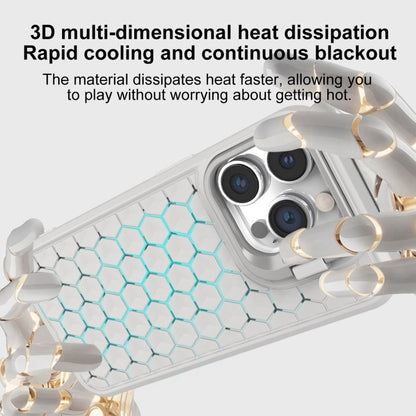 For iPhone 11 Pro Honeycomb Radiating Lens Holder Magsafe Phone Case(Black) - iPhone 11 Pro Cases by buy2fix | Online Shopping UK | buy2fix