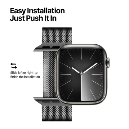 For Apple Watch SE 2023 40mm DUX DUCIS Milanese Pro Series Stainless Steel Watch Band(Black) - Watch Bands by DUX DUCIS | Online Shopping UK | buy2fix