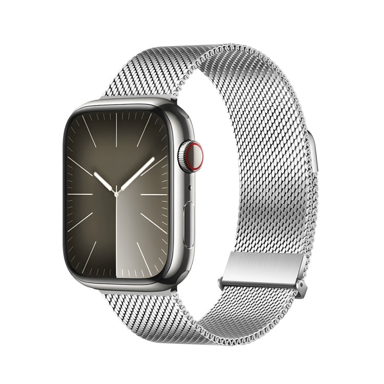 For Apple Watch Series 9 45mm DUX DUCIS Milanese Pro Series Stainless Steel Watch Band(Silver) - Watch Bands by DUX DUCIS | Online Shopping UK | buy2fix