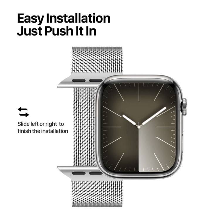 For Apple Watch Series 8 41mm DUX DUCIS Milanese Pro Series Stainless Steel Watch Band(Silver) - Watch Bands by DUX DUCIS | Online Shopping UK | buy2fix