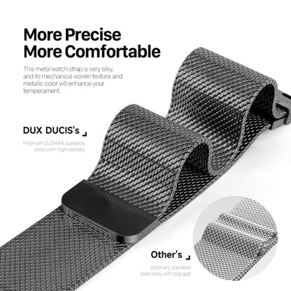 For Apple Watch SE 44mm DUX DUCIS Milanese Pro Series Stainless Steel Watch Band(Black) - Watch Bands by DUX DUCIS | Online Shopping UK | buy2fix