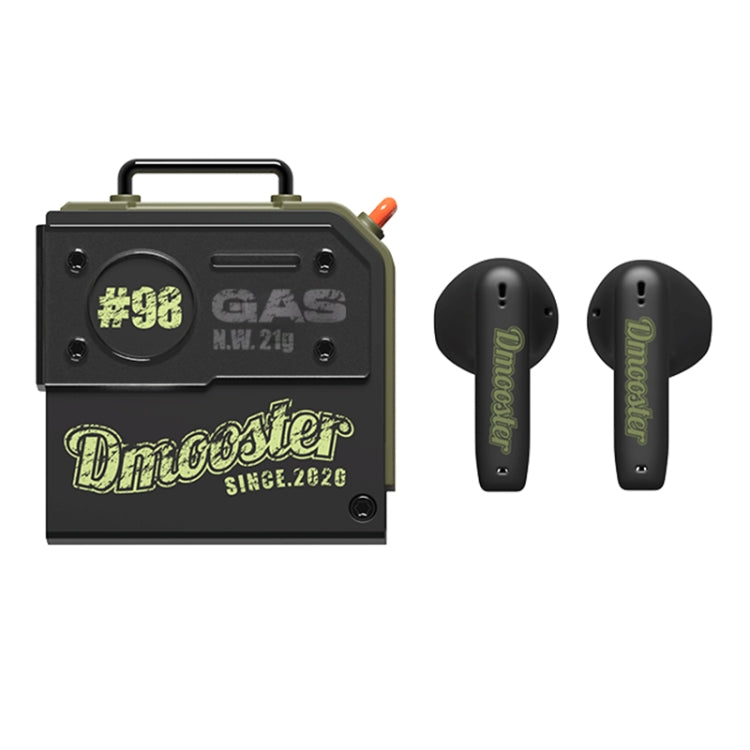 D MOOSTER D37 TWS Oil Barrel Bluetooth Earphone(Black Green) - TWS Earphone by D MOOSTER | Online Shopping UK | buy2fix