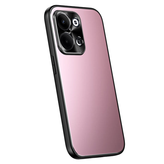 For OPPO Reno9 / Reno9 Pro R-JUST RJ-61 Electroplating Frosted TPU + PC Phone Case(Pink) - OPPO Cases by R-JUST | Online Shopping UK | buy2fix