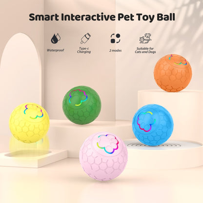 O5 Smart Pet Cat Toy Ball Luminous Yo-Yo Diameter 2.4 inches Standalone Version(Blue) - Rubber Silicone Toys by buy2fix | Online Shopping UK | buy2fix
