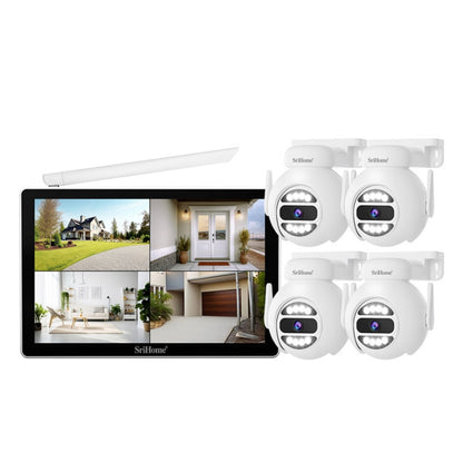 SriHome NVS010-IPC047 Ultra HD 4 Channel WiFi Network Video Recorder Set(UK Plug) - Video Recorder Kit by SriHome | Online Shopping UK | buy2fix