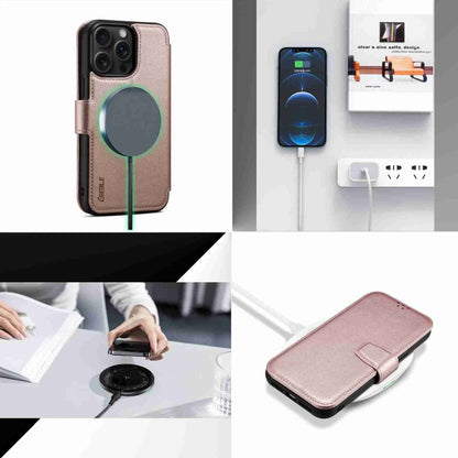 For iPhone 14 Pro Max ESEBLE E1 Nappa Texture MagSafe Holder Leather Phone Case(Rose Gold) - iPhone 14 Pro Max Cases by ESEBLE | Online Shopping UK | buy2fix