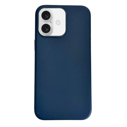 For iPhone 16 Plus Pure Color Leather Magsafe Magnetic Phone Case(Dark Blue) - iPhone 16 Plus Cases by buy2fix | Online Shopping UK | buy2fix