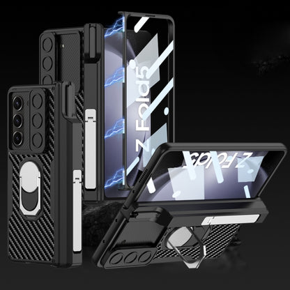 For Samsung Galaxy Z Fold5 GKK Integrated Magnetic Armor Full Coverage Phone Case(Carbon Fibre) - Galaxy Z Fold5 Cases by GKK | Online Shopping UK | buy2fix