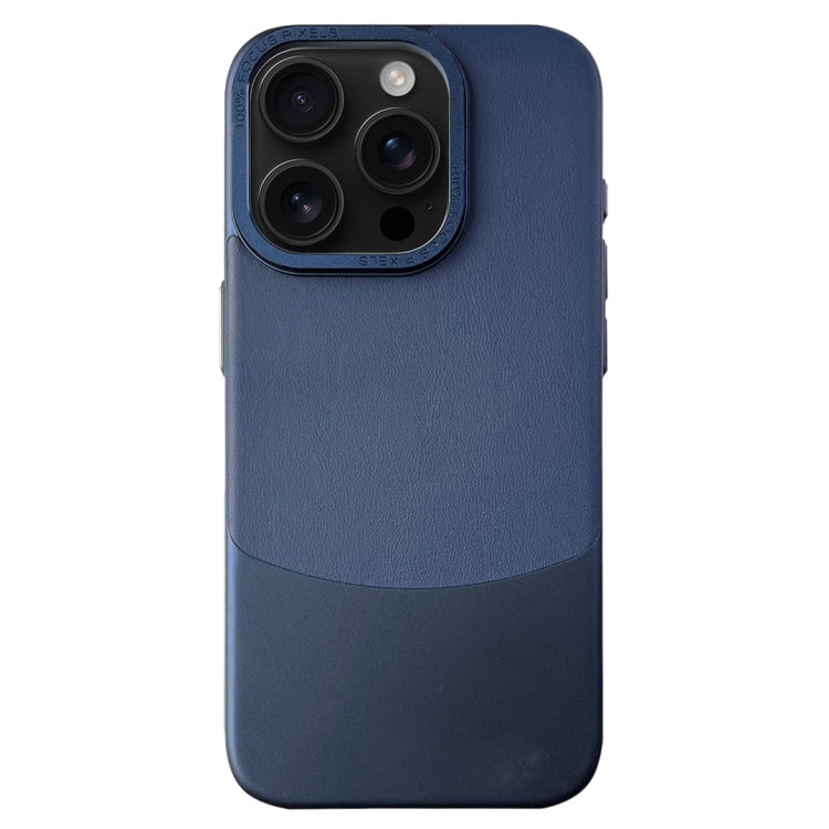 For iPhone 16 Pro Max Napa Texture PC + Leather Phone Case(Royal Blue) - iPhone 16 Pro Max Cases by buy2fix | Online Shopping UK | buy2fix